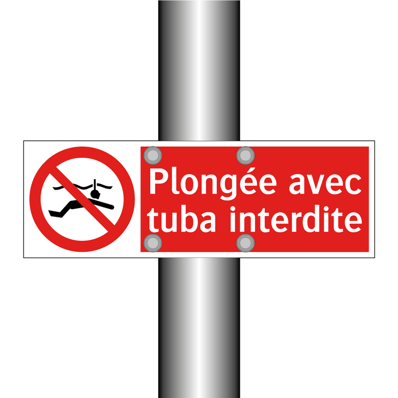 Plongée avec tuba interdite