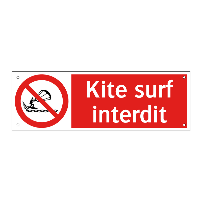 Kite surf interdit