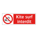 Kite surf interdit