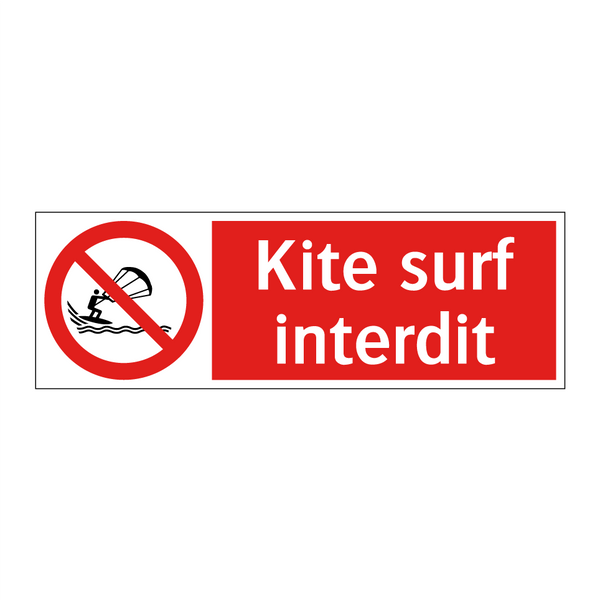 Kite surf interdit
