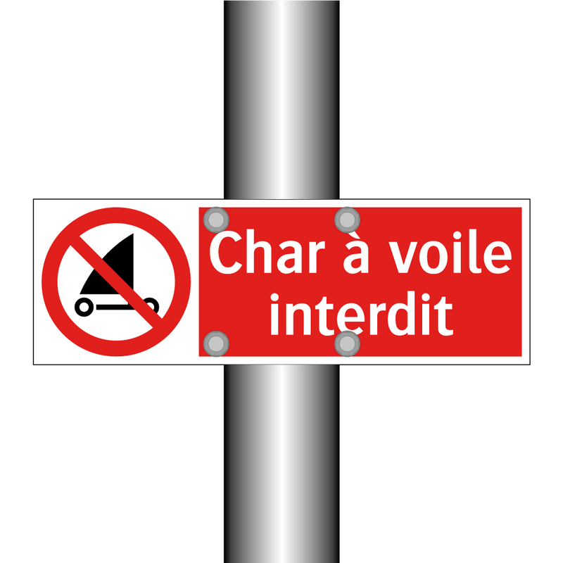 Char à voile interdit