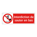 Interdiction de sauter en bas