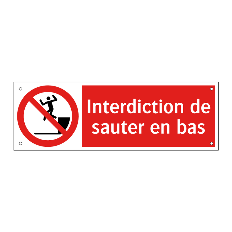 Interdiction de sauter en bas