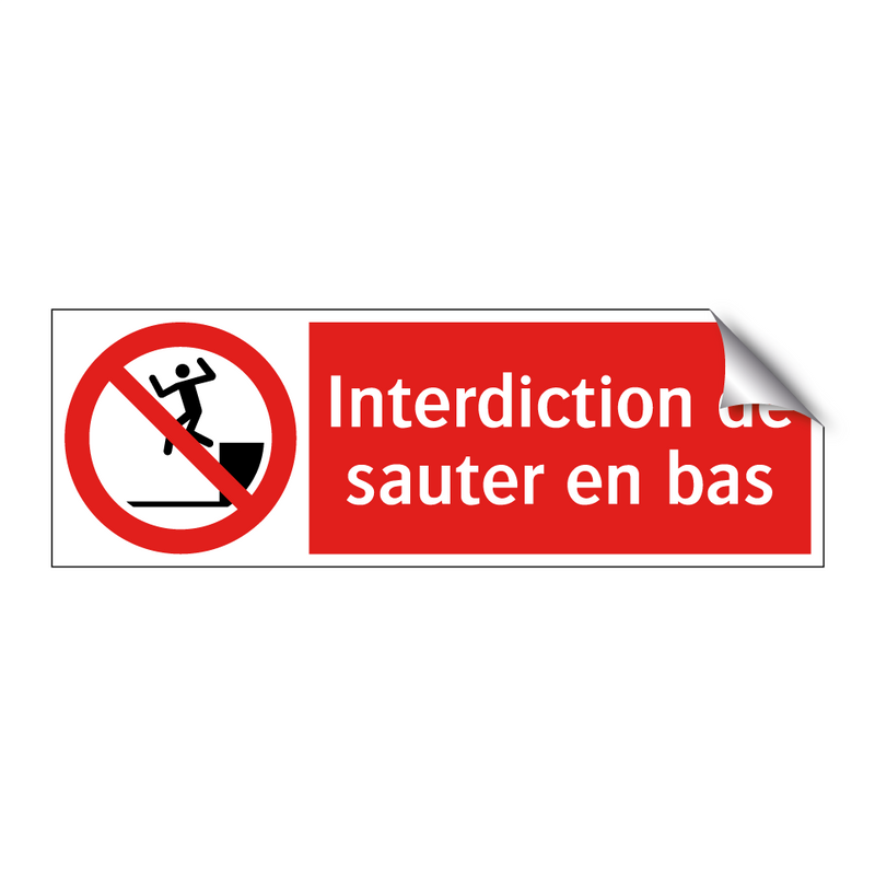 Interdiction de sauter en bas