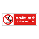 Interdiction de sauter en bas