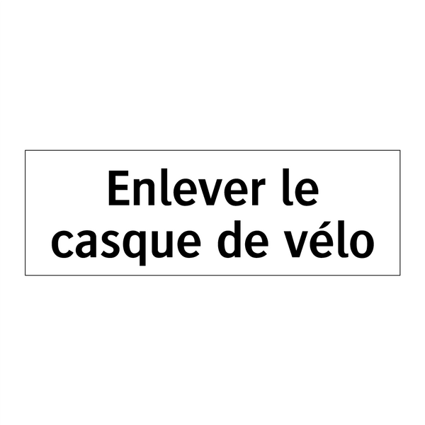 Enlever le casque de vélo