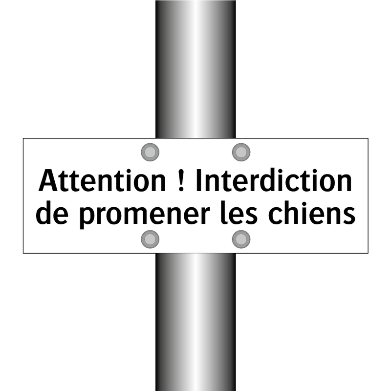 Attention ! Interdiction de promener les chiens