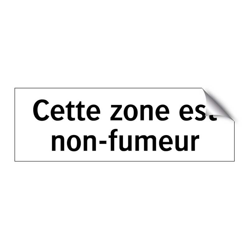 Cette zone est non-fumeur