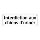 Interdiction aux chiens d'uriner