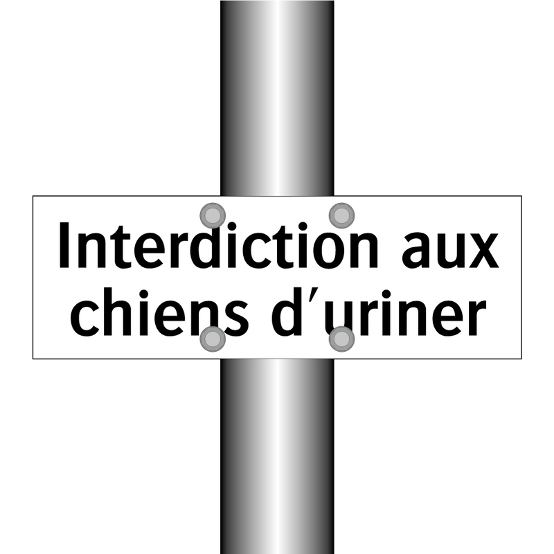 Interdiction aux chiens d'uriner