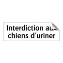 Interdiction aux chiens d'uriner