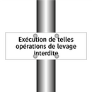 Exécution de telles opérations de levage interdite