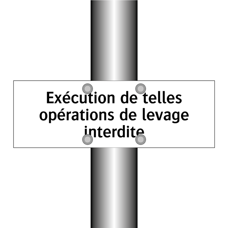 Exécution de telles opérations de levage interdite