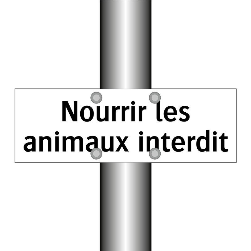 Nourrir les animaux interdit