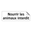 Nourrir les animaux interdit