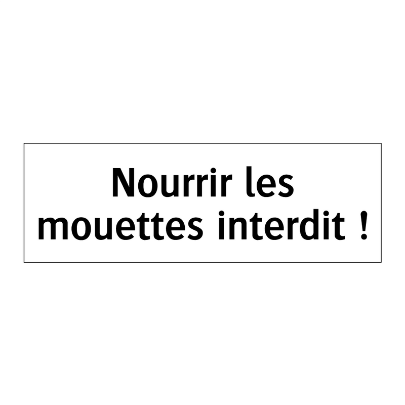 Nourrir les mouettes interdit !