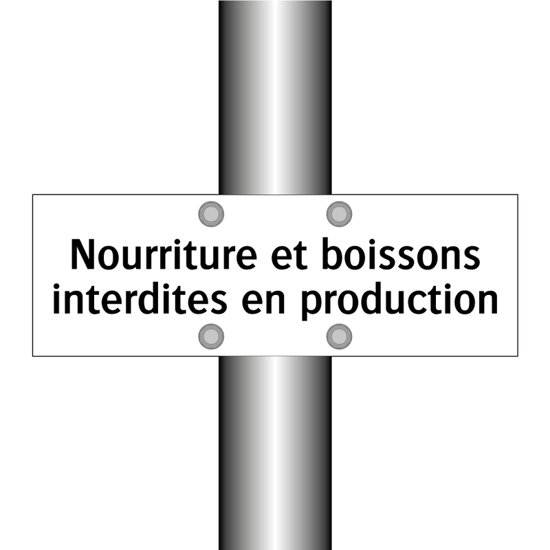 Nourriture et boissons interdites en production