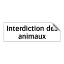 Interdiction des animaux
