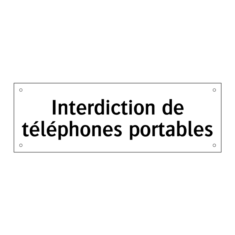 Interdiction de téléphones portables