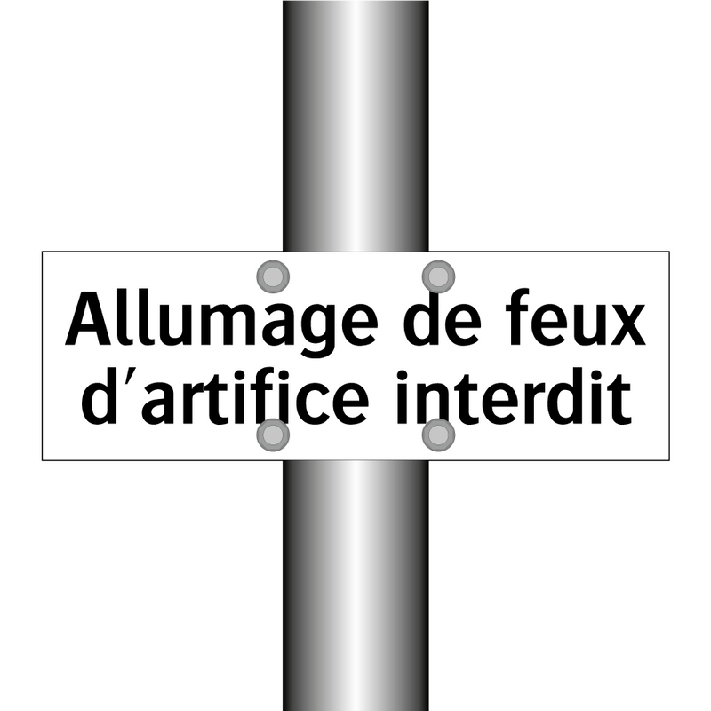 Allumage de feux d'artifice interdit