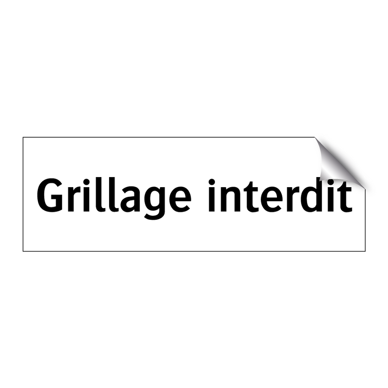 Grillage interdit