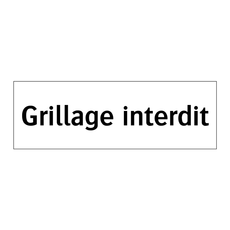 Grillage interdit