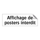 Affichage de posters interdit