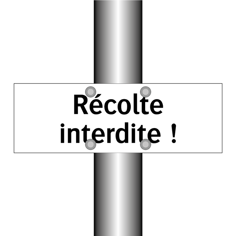 Récolte interdite !