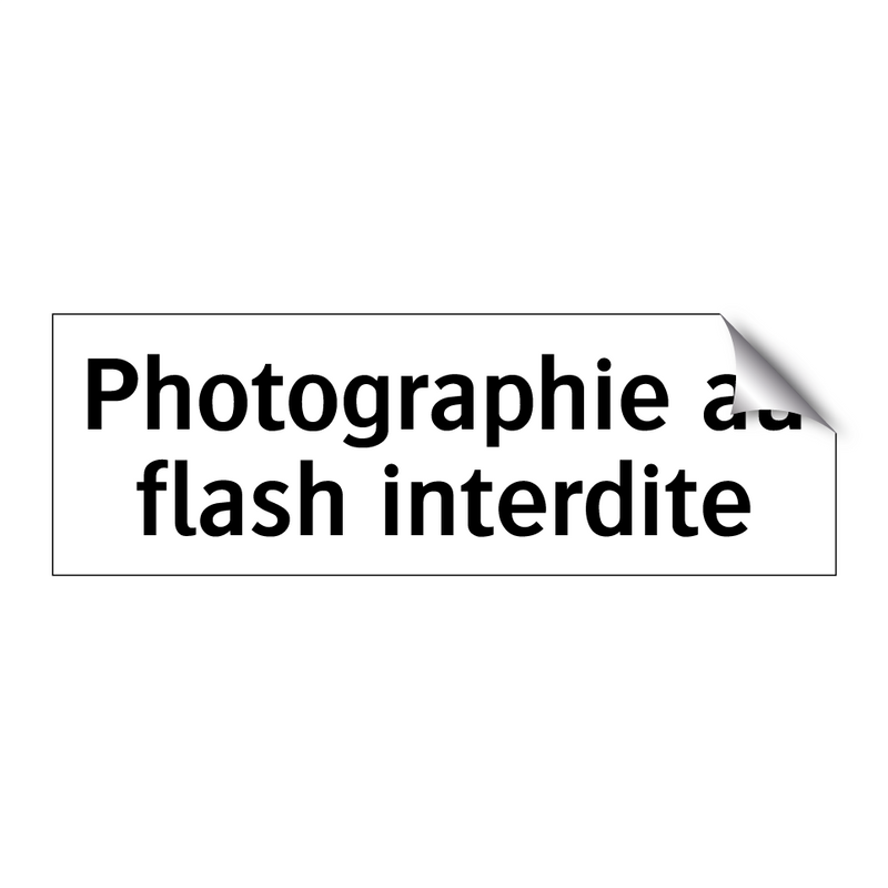 Photographie au flash interdite