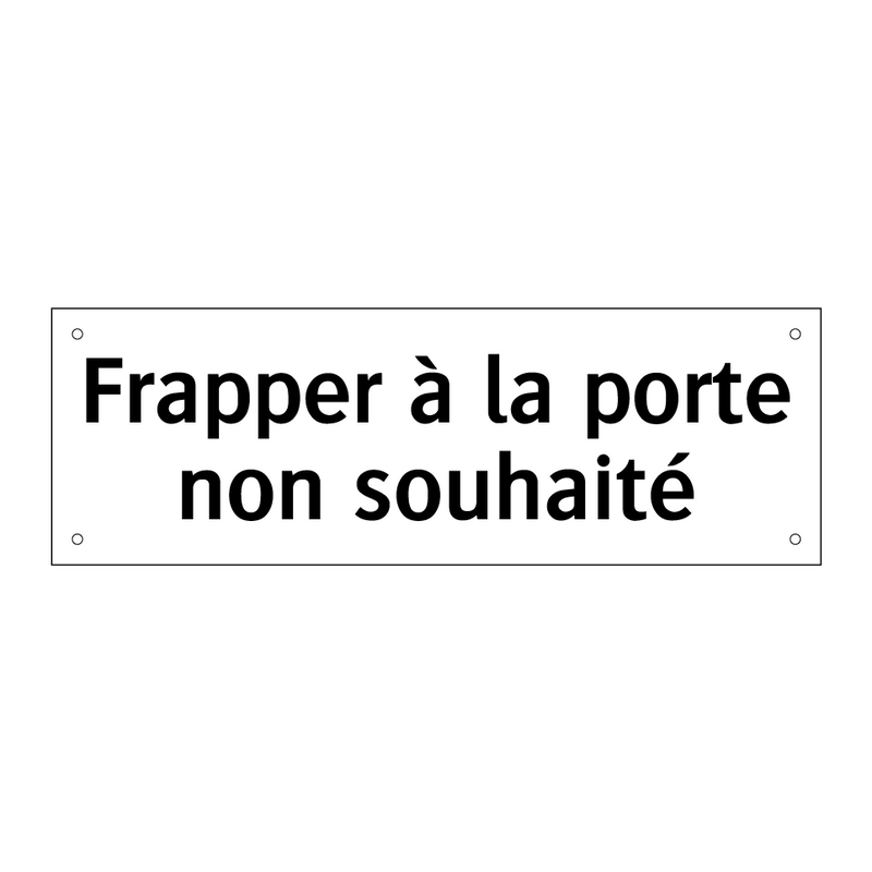 Frapper à la porte non souhaité