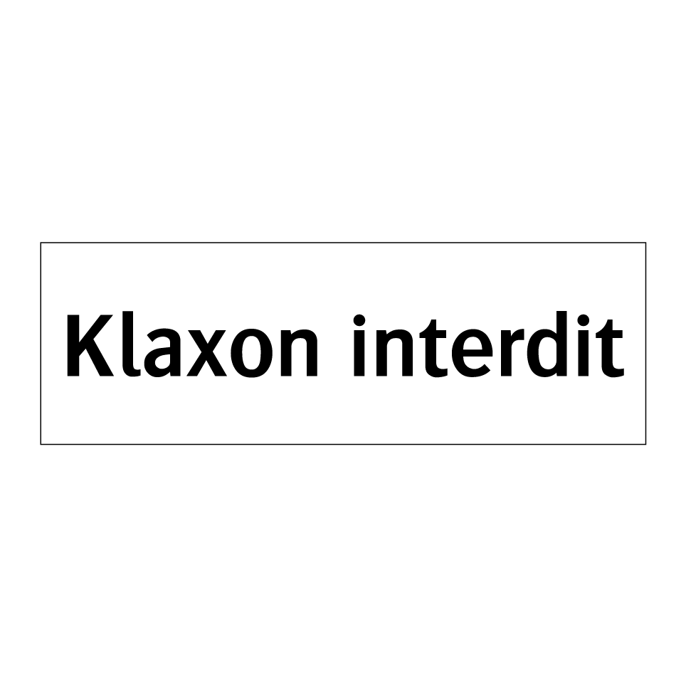 Klaxon interdit