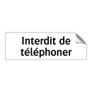 Interdit de téléphoner