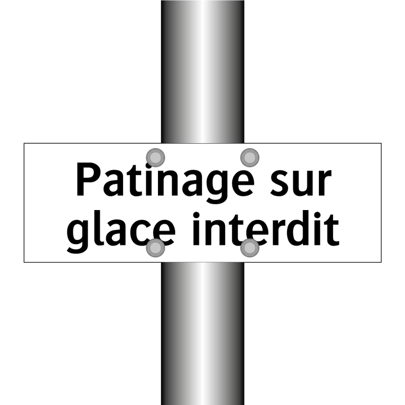 Patinage sur glace interdit
