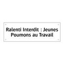 Ralenti Interdit : Jeunes Poumons au Travail