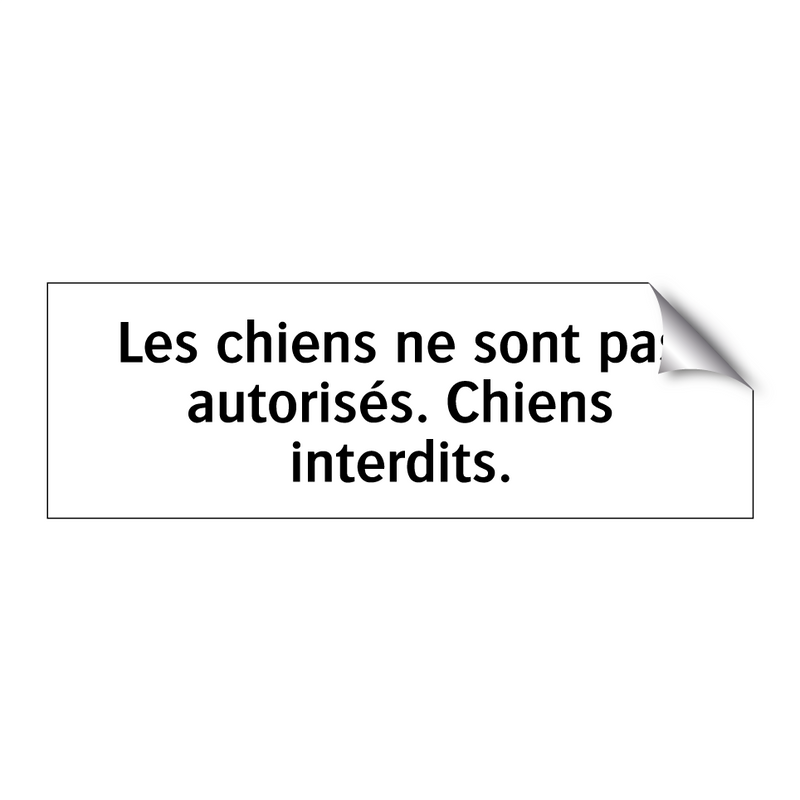 Les chiens ne sont pas autorisés. Chiens interdits.