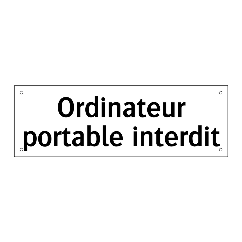 Ordinateur portable interdit