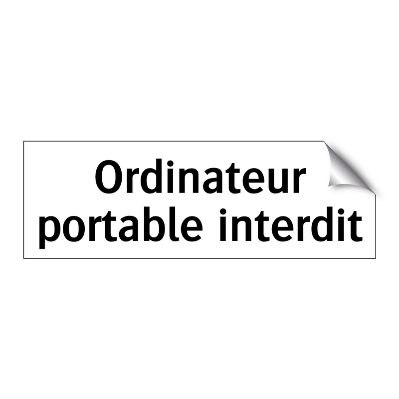 Ordinateur portable interdit