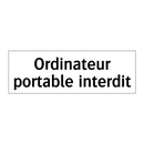 Ordinateur portable interdit