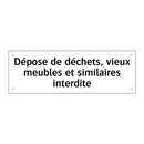 Dépose de déchets, vieux meubles et similaires interdite