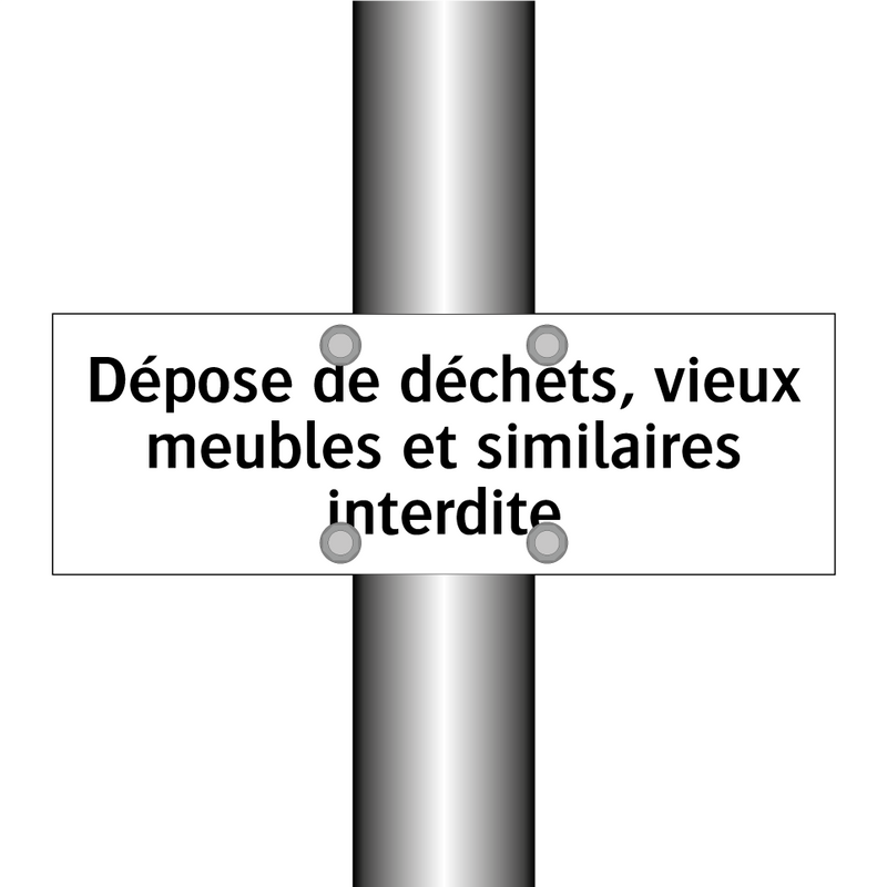 Dépose de déchets, vieux meubles et similaires interdite