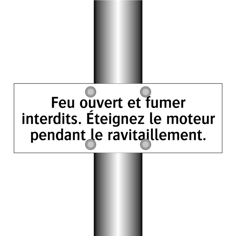 Feu ouvert et fumer interdits. Éteignez le moteur pendant le ravitaillement.