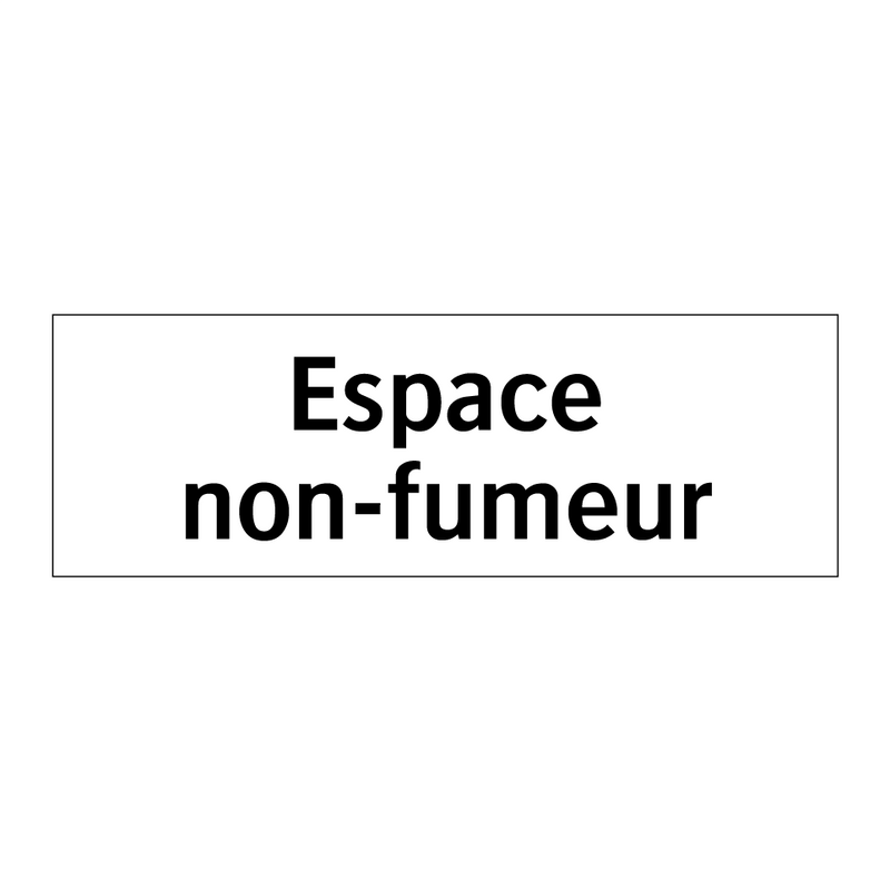Espace non-fumeur