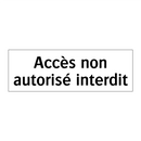 Accès non autorisé interdit
