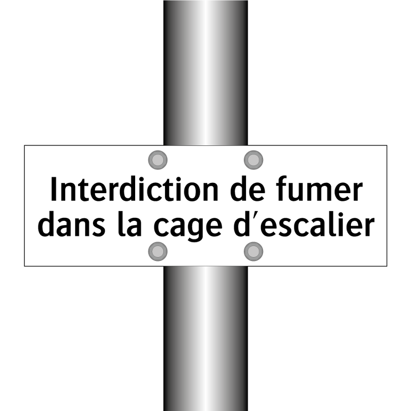 Interdiction de fumer dans la cage d'escalier