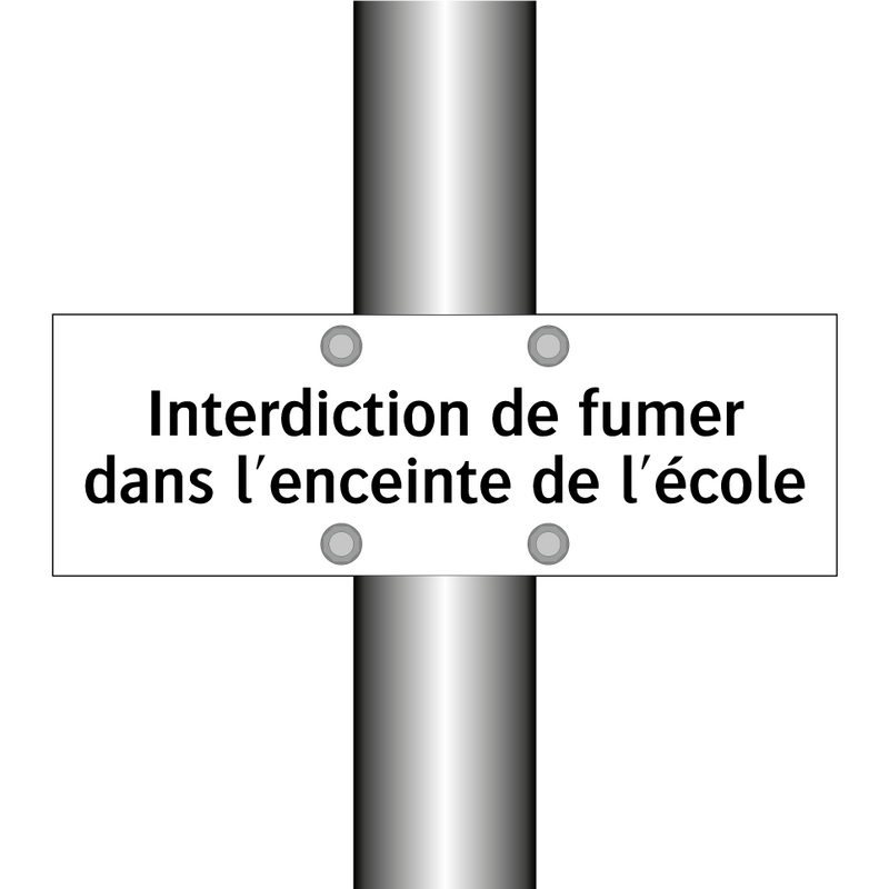 Interdiction de fumer dans l'enceinte de l'école