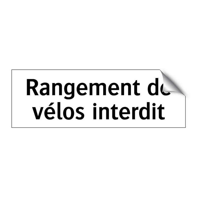 Rangement de vélos interdit
