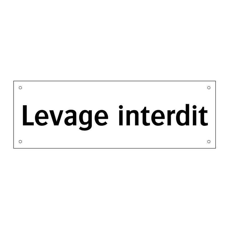 Levage interdit