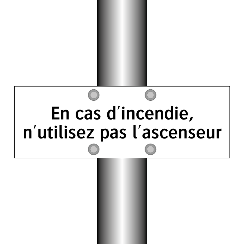 En cas d'incendie, n'utilisez pas l'ascenseur