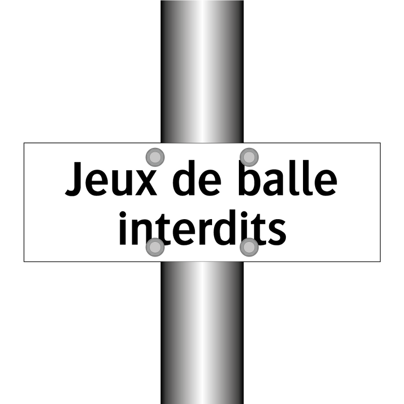 Jeux de balle interdits