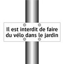 Il est interdit de faire du vélo dans le jardin